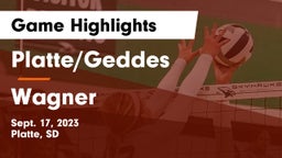 Platte/Geddes  vs Wagner  Game Highlights - Sept. 17, 2023