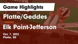Platte/Geddes  vs Elk Point-Jefferson  Game Highlights - Oct. 7, 2023