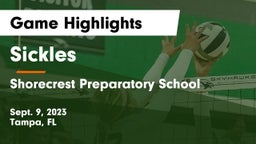 Sickles  vs Shorecrest Preparatory School Game Highlights - Sept. 9, 2023