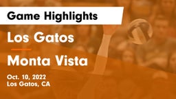 Los Gatos  vs Monta Vista  Game Highlights - Oct. 10, 2022