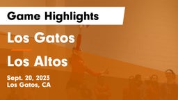 Los Gatos  vs Los Altos  Game Highlights - Sept. 20, 2023