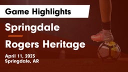 Springdale  vs Rogers Heritage  Game Highlights - April 11, 2023