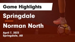 Springdale  vs Norman North  Game Highlights - April 7, 2023