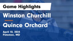 Winston Churchill  vs Quince Orchard Game Highlights - April 10, 2024