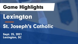 Lexington  vs St. Joseph's Catholic  Game Highlights - Sept. 25, 2021