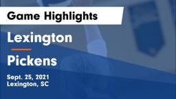 Lexington  vs Pickens  Game Highlights - Sept. 25, 2021