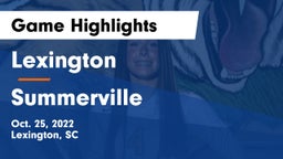 Lexington  vs Summerville  Game Highlights - Oct. 25, 2022