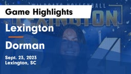Lexington  vs Dorman  Game Highlights - Sept. 23, 2023