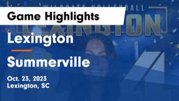 Lexington  vs Summerville  Game Highlights - Oct. 23, 2023