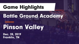 Battle Ground Academy  vs Pinson Valley  Game Highlights - Dec. 28, 2019