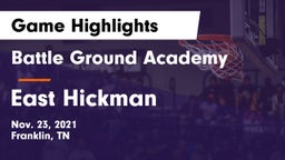Battle Ground Academy  vs East Hickman  Game Highlights - Nov. 23, 2021