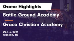 Battle Ground Academy  vs Grace Christian Academy Game Highlights - Dec. 3, 2021