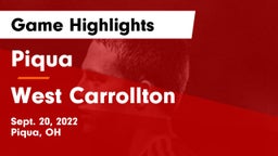 Piqua  vs West Carrollton  Game Highlights - Sept. 20, 2022