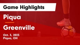 Piqua  vs Greenville  Game Highlights - Oct. 3, 2023