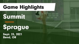 Summit  vs Sprague  Game Highlights - Sept. 23, 2021