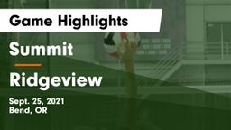 Summit  vs Ridgeview  Game Highlights - Sept. 25, 2021