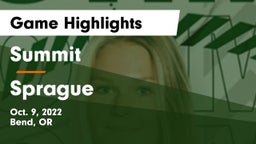 Summit  vs Sprague  Game Highlights - Oct. 9, 2022