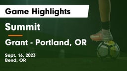 Summit  vs Grant  - Portland, OR Game Highlights - Sept. 16, 2023