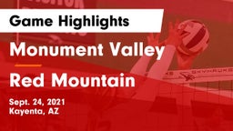 Monument Valley  vs Red Mountain Game Highlights - Sept. 24, 2021