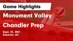 Monument Valley  vs Chandler Prep  Game Highlights - Sept. 25, 2021