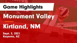 Monument Valley  vs Kirtland, NM Game Highlights - Sept. 3, 2021