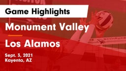 Monument Valley  vs Los Alamos  Game Highlights - Sept. 3, 2021