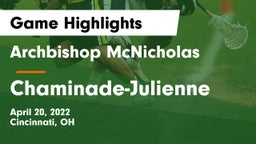 Archbishop McNicholas  vs Chaminade-Julienne  Game Highlights - April 20, 2022