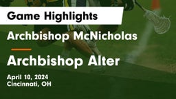 Archbishop McNicholas  vs Archbishop Alter  Game Highlights - April 10, 2024
