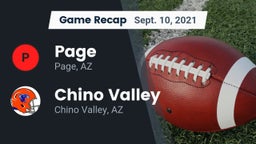 Recap: Page  vs. Chino Valley  2021