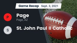 Recap: Page  vs. St. John Paul II Catholic 2021