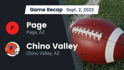 Recap: Page  vs. Chino Valley  2022