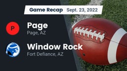 Recap: Page  vs. Window Rock  2022
