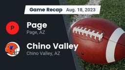 Recap: Page  vs. Chino Valley  2023