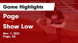 Page  vs Show Low  Game Highlights - Nov. 1, 2022