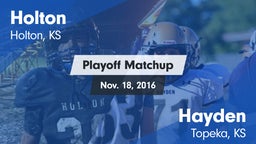 Matchup: Holton  vs. Hayden  2016