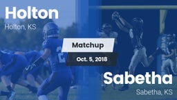 Matchup: Holton  vs. Sabetha  2018