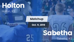 Matchup: Holton  vs. Sabetha  2019