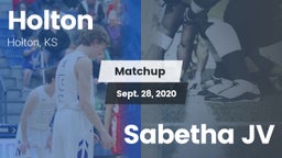 Matchup: Holton  vs. Sabetha JV 2020