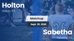 Matchup: Holton  vs. Sabetha  2020