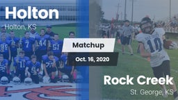 Matchup: Holton  vs. Rock Creek  2020