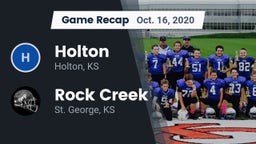 Recap: Holton  vs. Rock Creek  2020