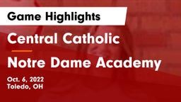 Central Catholic  vs Notre Dame Academy  Game Highlights - Oct. 6, 2022