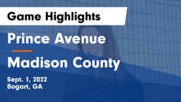 Prince Avenue  vs Madison County  Game Highlights - Sept. 1, 2022
