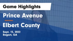 Prince Avenue  vs Elbert County  Game Highlights - Sept. 15, 2022