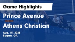 Prince Avenue  vs Athens Christian  Game Highlights - Aug. 15, 2023