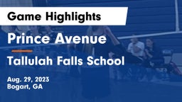 Prince Avenue  vs Tallulah Falls School Game Highlights - Aug. 29, 2023