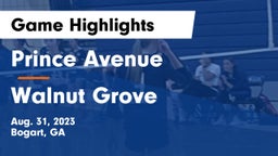 Prince Avenue  vs Walnut Grove  Game Highlights - Aug. 31, 2023