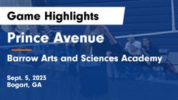 Prince Avenue  vs Barrow Arts and Sciences Academy Game Highlights - Sept. 5, 2023