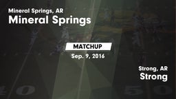 Matchup: Mineral Springs vs. Strong  2016