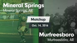 Matchup: Mineral Springs vs. Murfreesboro  2016